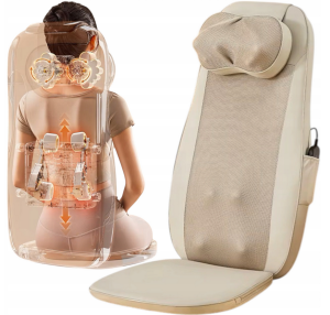 Mata masująca Swing Shiatsu z poduszką do masażu karku 2w1